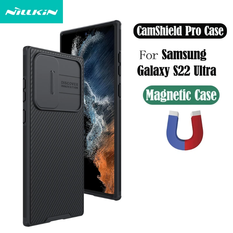 

Ультрамагнитный чехол NILLKIN CamShield Pro для Samsung Galaxy S22, чехол-бампер для Samsung S22Ultra