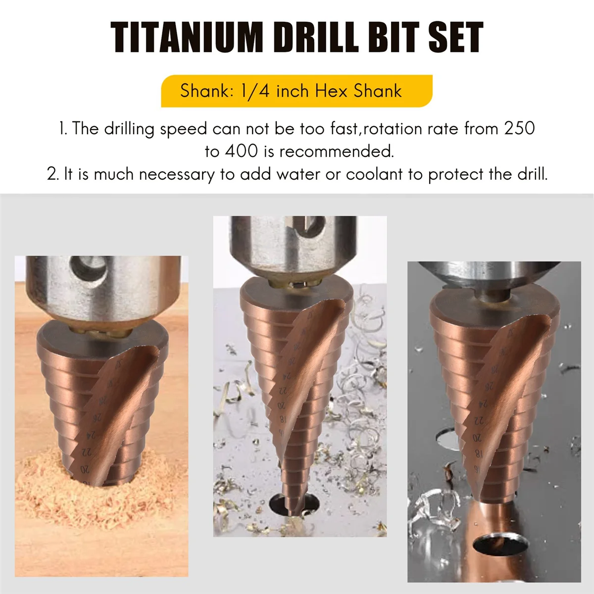 HOT!M35 HSS Co Step Drill Bit Cobalt Cone Drill Bits 4-32Mm Wood Stainless Steel Metal Hole Saw Tool Set Hex