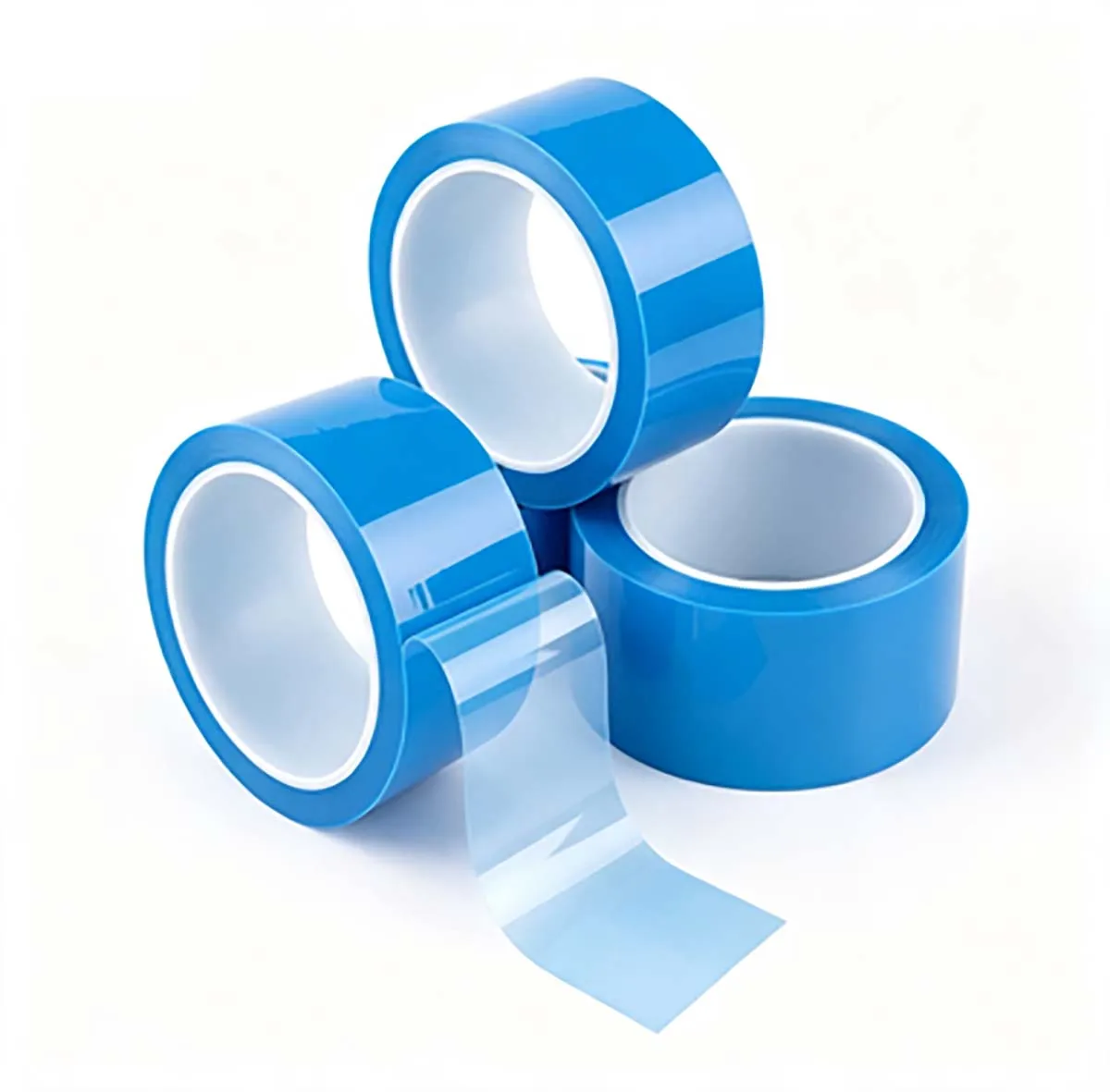 Blue PET Single Sided Tape No Residue Removable Fixing Tape For Fridge Printer Aircon Fax Machine