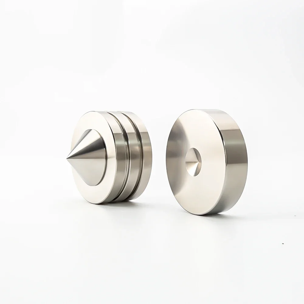 4Sets IF4939SS Stainless Steel Speaker Spikes Adjustable Damping Feet Isolation Stand Pads Base Mat HIFI Mounts Large size 49mm
