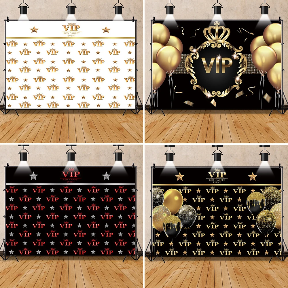 VIP Backdrop Vinilo Alfombra Roja Evento Pelicula Noche Fondo Personalizado Banner para Fotografia Fotografia Cumpleaños Fiesta Decoracion