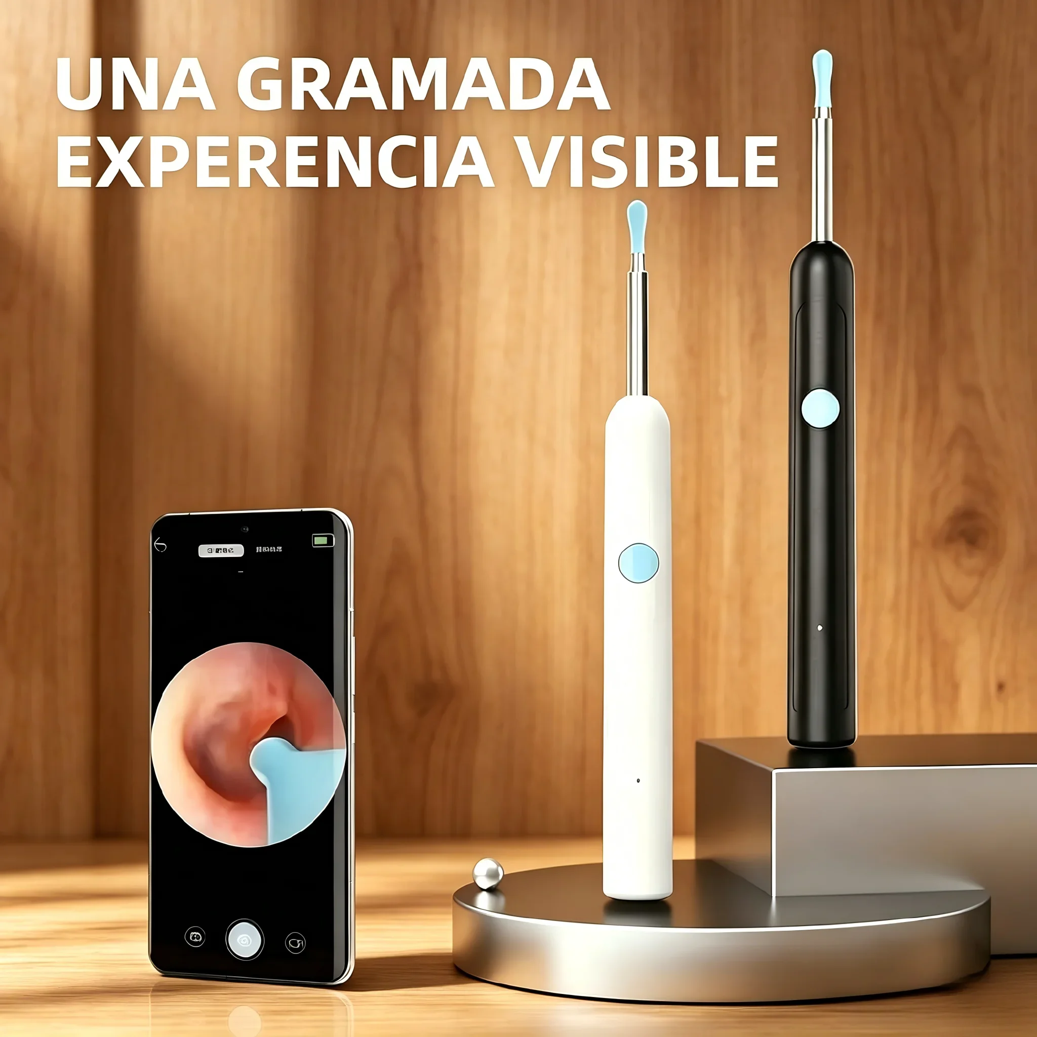 

Wireless Ear Wax Removal Tool, 1080P HD Visual Ear Pick with Camera, Rechargeable Smart Ear Cleaner for iPhone Android