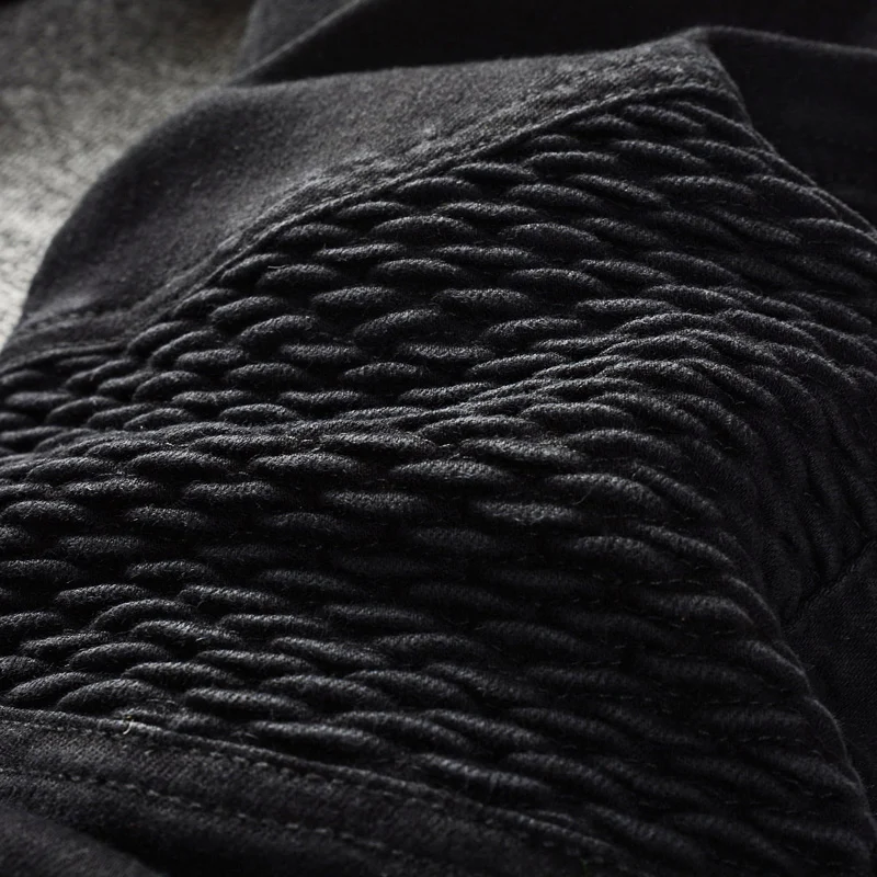 Street Fashion Men Jeans Black Color Elastic Stretch Skinny Fit Punk Jeans Zipper Designer Hip Hop Denim Pencil Pants Hombre