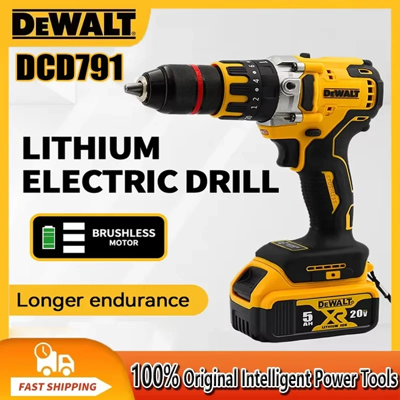 

DEWALT Compact Cordless Drill Brushless Motor Drill Screwdriver Multi functional Drive Home Rechargeable Electric Tools DCD791