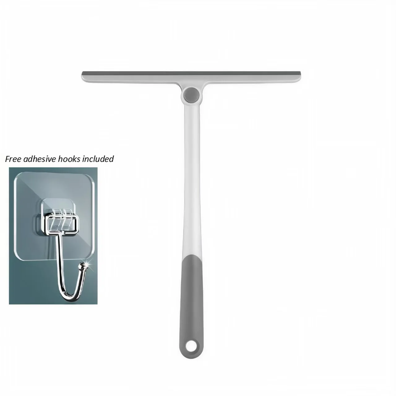 360° Rotating T-Shaped Glass Squeegee; Window/Bathroom Cleaning Tool; No-Dead-Angle Glass Cleaning Tool; Ergonomic