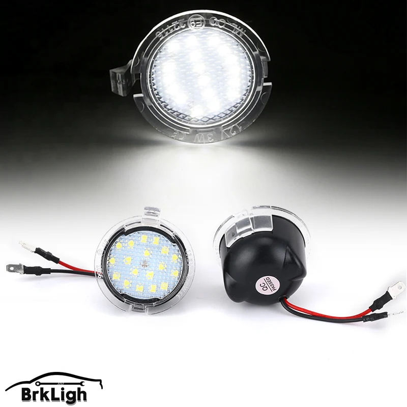 

2Pcs White LED Bright Car Rear View Mirror Puddle Lights For Ford F150 2005 2006 2007 2008 2009 2010 2011 2012 2013 2014 Edge