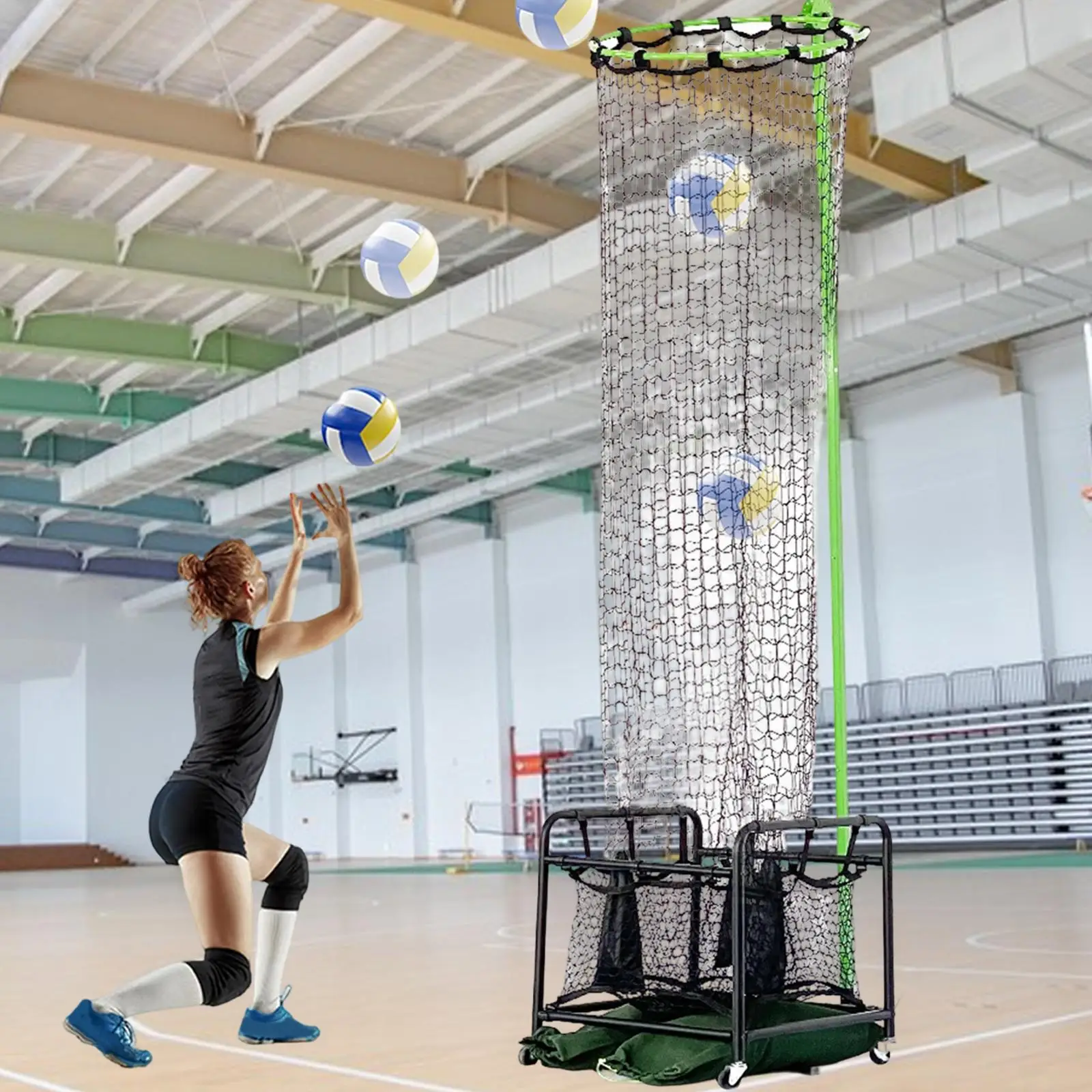 

Volleyball Practice Net Volleyball Training Equipment Aid Setter Net for Setting Hitting Passing Spiking Indoor Outdoor