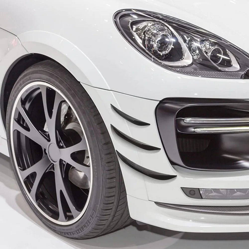 

Front Bumper Decal Spoiler Canards Kit 6PCS 6X ABS Car Carbon Fiber Black Lip Splitter Sticker Sticker Vehicle