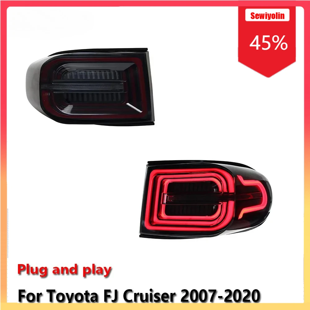 

Car LED Tail Light Automobile Parts For Toyota FJ Cruiser 2007-2020 Auto Fog DRL Brake Turn Signal Lamp Plug and Play