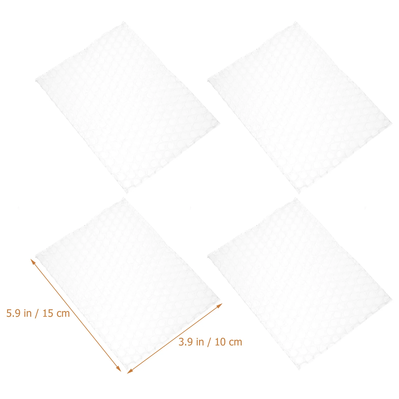 100 pcs 5 91x3 94 Inch Shockproof Protective Clear Packing Pouches Lightweight Small Size Storage Shipping