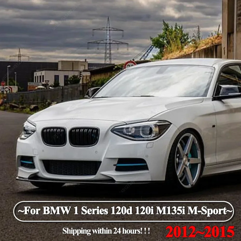 

Car Front Bumper Lip Spoiler Splitter Diffuser For BMW F20 F21 M-Sport 120d 120i M135i 2012-2015 Pre-LCI Black Body Kits Tuning