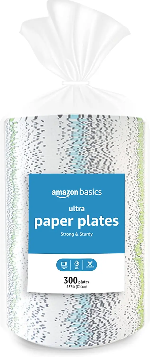 

Ultra Paper Plates, 6.87 Inch, Disposable, 600 Count (2 Pack of 300)