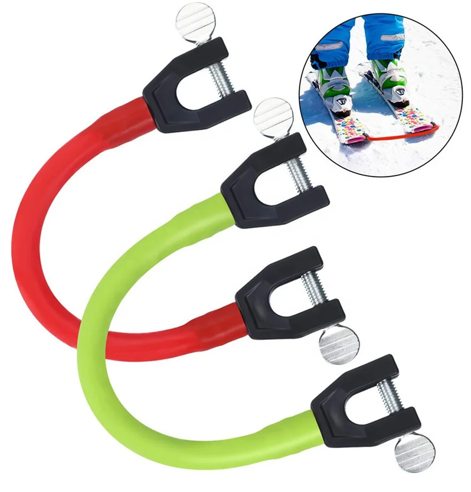 Conector de ponta de esqui para iniciantes, inverno, crianças, adultos, auxílio para treinamento de esqui, exercício ao ar livre, esporte, snowboard, acessórios