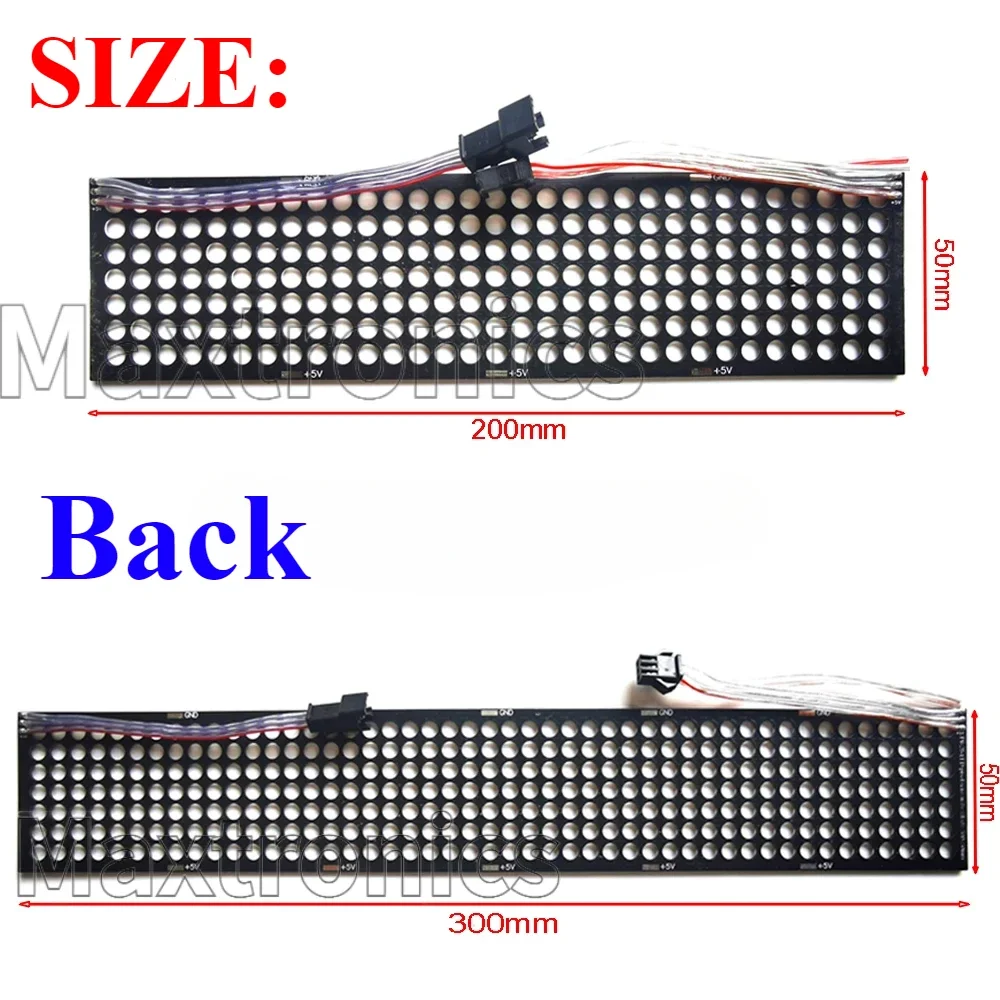 WS2812B LEDโปร่งใสหน้าจอสีRGB 256/384 Pixel Dot MatrixโปรโตคอลSPI 2020 โคมไฟลูกปัดสําหรับDC5V P6.25 LEDแผงป้าย