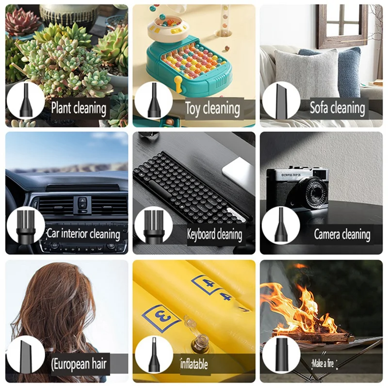

Latest High-Power Wired Dust Blower Mini Computer Host Keyboard Dust Collector Handheld Household Blower US-Plug Durable