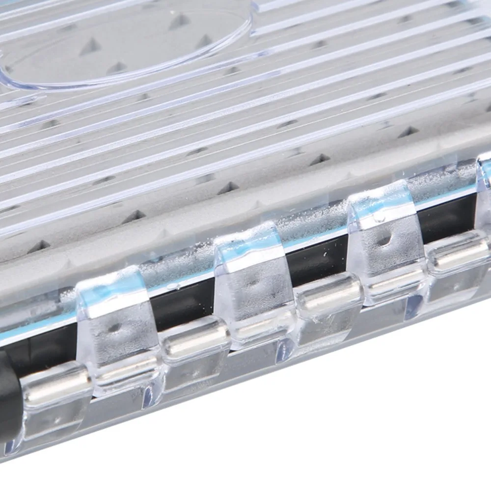 Portable PP Fly Fishing Box Double Sided Clear Lid Flies Storage Case Waterproof Easy Grip Foam Fishing Jig Boxes Fly Fishing