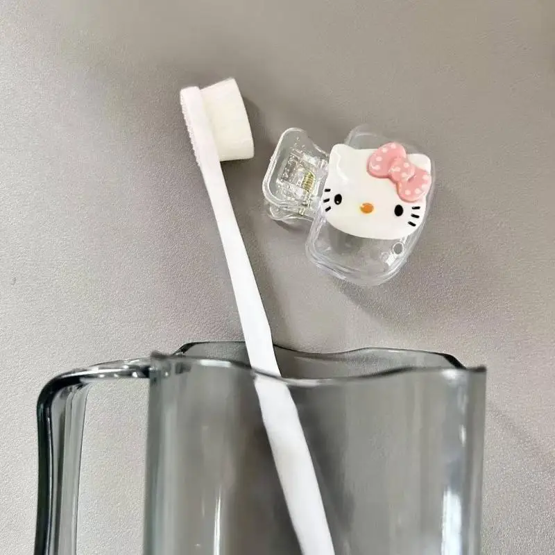 Copri testina per spazzolino da viaggio Hello Kitty Tappo protettivo per spazzolino Clip protettiva in plastica portatile per regalo domestico