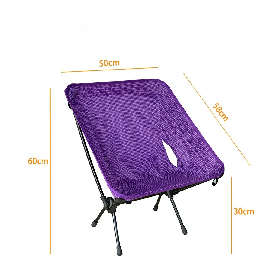 

650g UHMWPE Ultralight Foldable Camping Moon Chair 7 Series Aluminum Alloy High Quality for Outdoor Fishing Beach Storage Bags