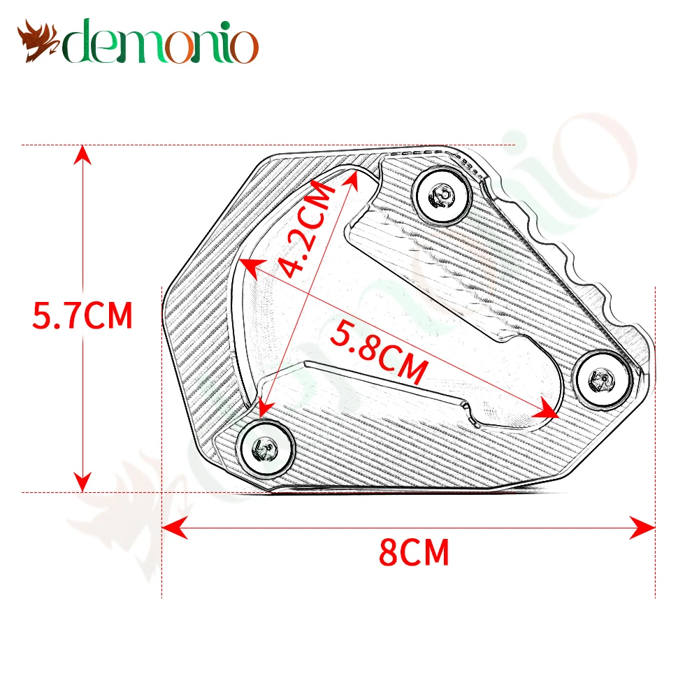 Motorcycle For KTM 1290 SUPER ADVENTURE S 1290 SAS 2021 2022 Foot Support Plate Side Stand Extension Pad Kickstand Plate