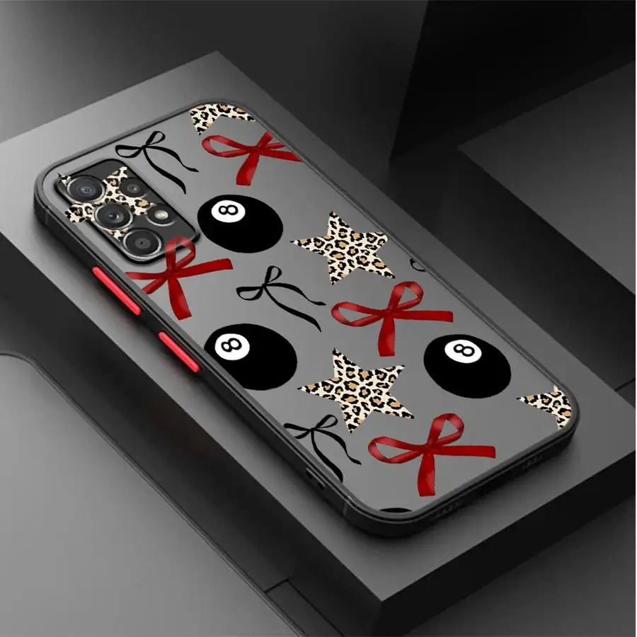Custodia posteriore per telefono per Samsung Galaxy A05 A12 A06 A30 A50 A70 A13 Nota 20 Ultra 10+ 9 8 A15 A16 A14 Cartoon Leopard Print