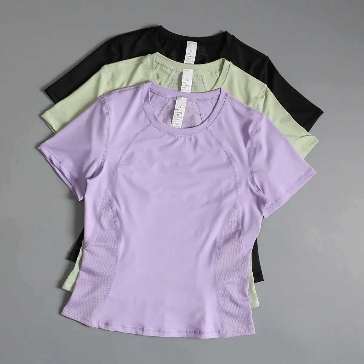 

Летний сетчатый костюм для йоги, свободные рубашки для бега, топы для тренировок, женский быстросохнущий костюм для пилатеса, тонкий костюм с короткими рукавами