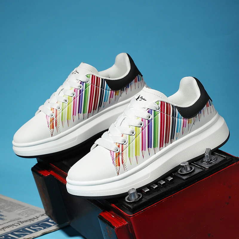 

Casual Man Shoes 2025 Winter New Fashion Anti slip Men Sports Shoe Outsole Mixed Color Outdoor Sneakers Pu Leather Footwear Male