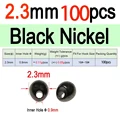100 Piezas de 2.3mm, Color Negro