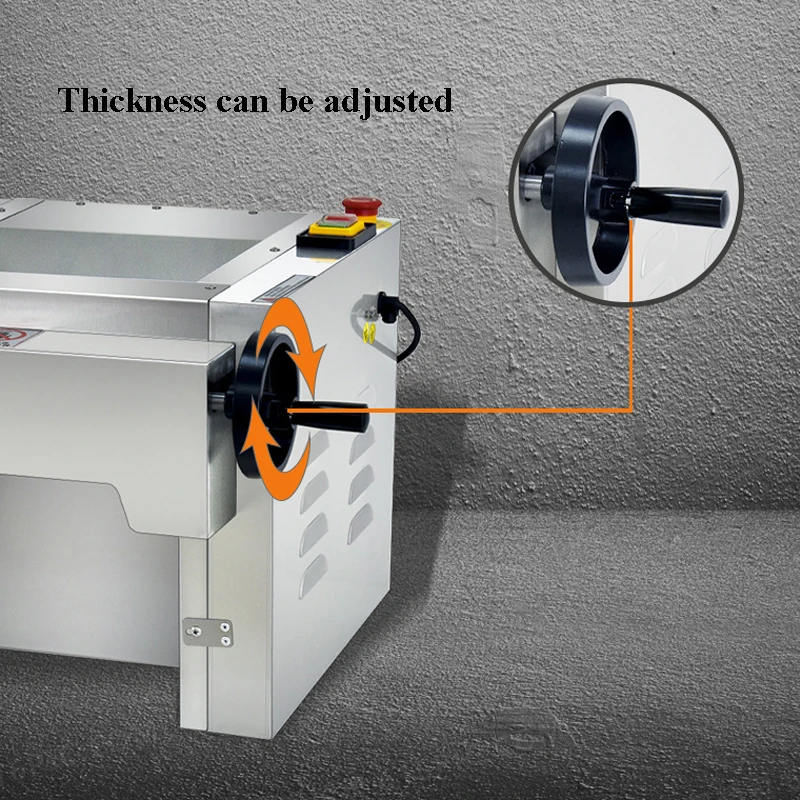 آلة صفائح العجين عالية السرعة سطح المكتب المعكرونة الصحافة الفولاذ المقاوم للصدأ طبل نخب الخبز على البخار الكعك الخبز العجن صانع #4