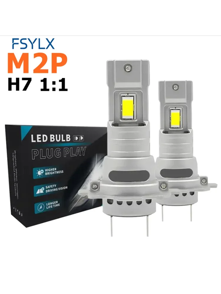 M2P Zestaw reflektorów LED M2P H7 H11 Światło przeciwmgielne 9005 HB3 H1 9006 H4 Samochodowe reflektory LED Żarówka CE i RoHS — 2