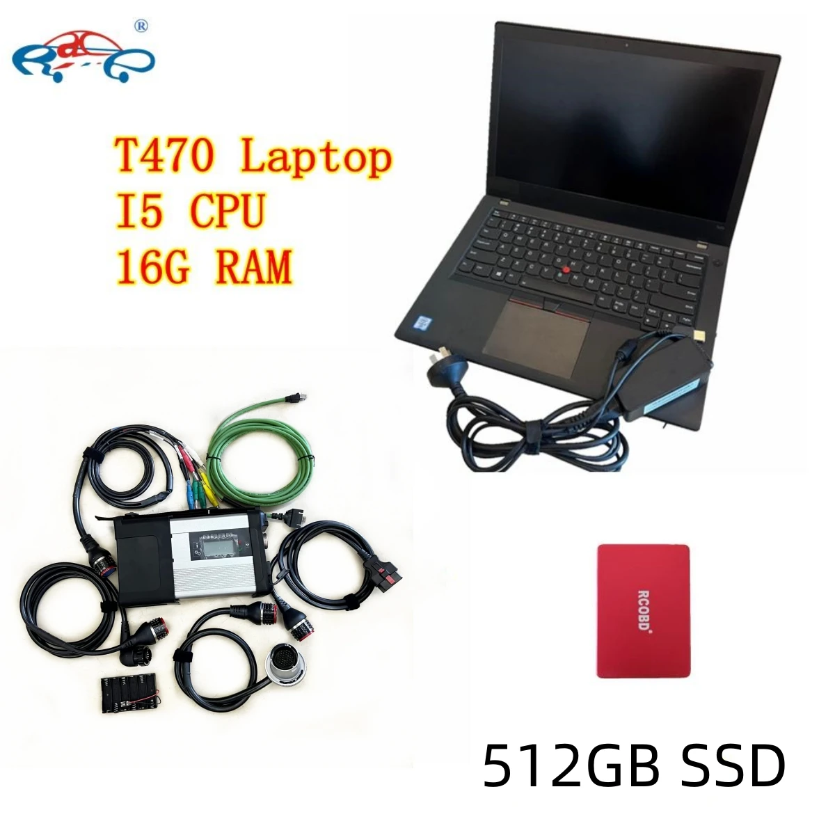 MB Star C5 SD Wifi Connect Doip Pro Diagnosis Code Scanner for Cars Truck X/DAS Software COMPUTER T470 I5 CPU 16G 512GB SSD