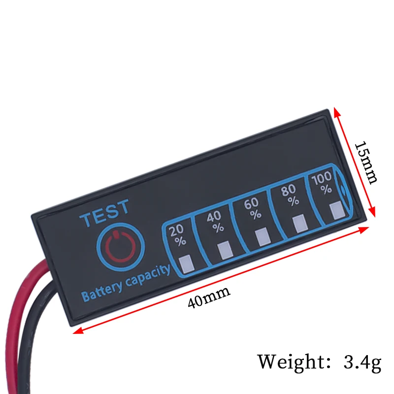 WAVGAT Battery Level Indicator 3S Ternary Lithium Battery Lithium Iron Phosphate Lead-Acid Battery Capacity Display Tester Meter