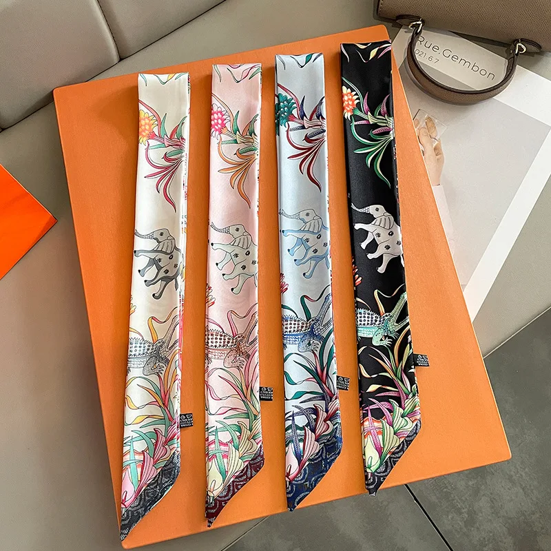 New fashion Small Scarf Belt Women's Hair Band Versatile Premium Thin Fresh Shirt Ribbon French Ribbon Handbag Strap