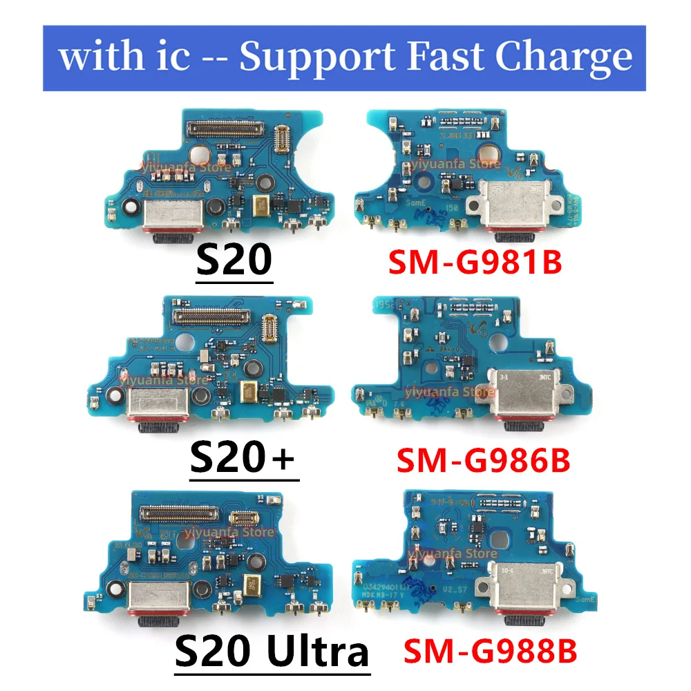 For Samsung Galaxy S20 Plus Ultra G986B G988B G981B Dock Connector USB Charger Charging Board Port Flex Cable Micro S20+