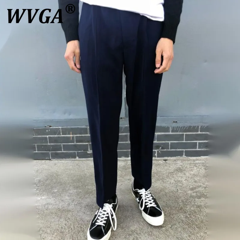 

WVGA Spring Summer New Man Tide Center Seam Pressed Line Four-Dimensional Design Trendy Niche Chic Casual Suit Ninth Pants W9552