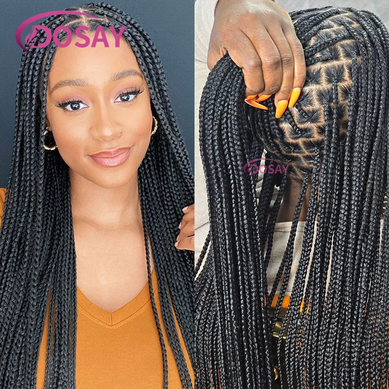 

36 "Corrow парик фронта шнурка для чернокожих женщин синтетические плетеные парики полный парик шнурка без узлов косички парики африканские плетение волос