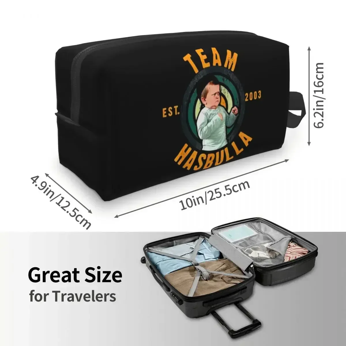 

Fight Meme Cosmetic Bag Women Fashion Large Capacity Makeup Case Beauty Storage Toiletry Bags