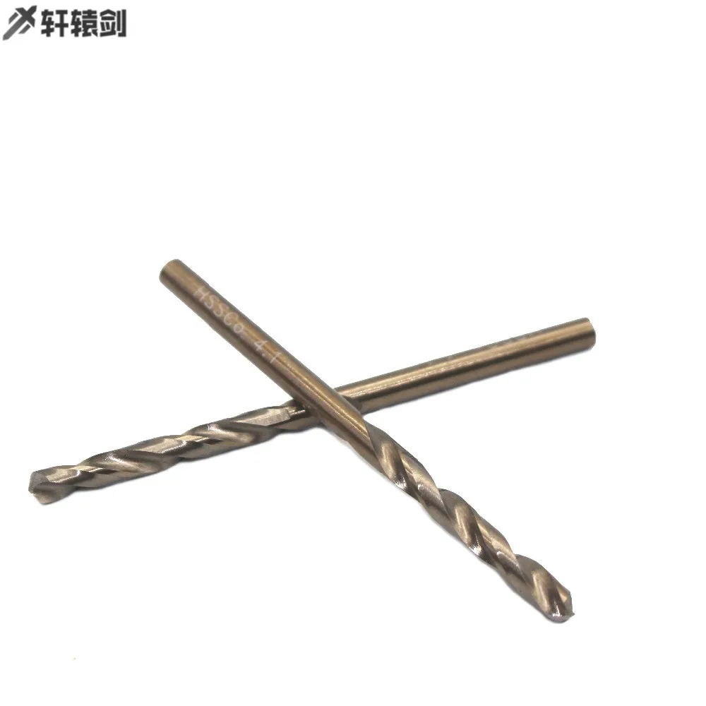 10PCS Twist Drill Bits 4.1 4.2 4.3 4.4 4.5 4.6 4.7 4.8 4.9 5mm HSS-CO M35 Cobalt Steel Straight Shank For Stainless