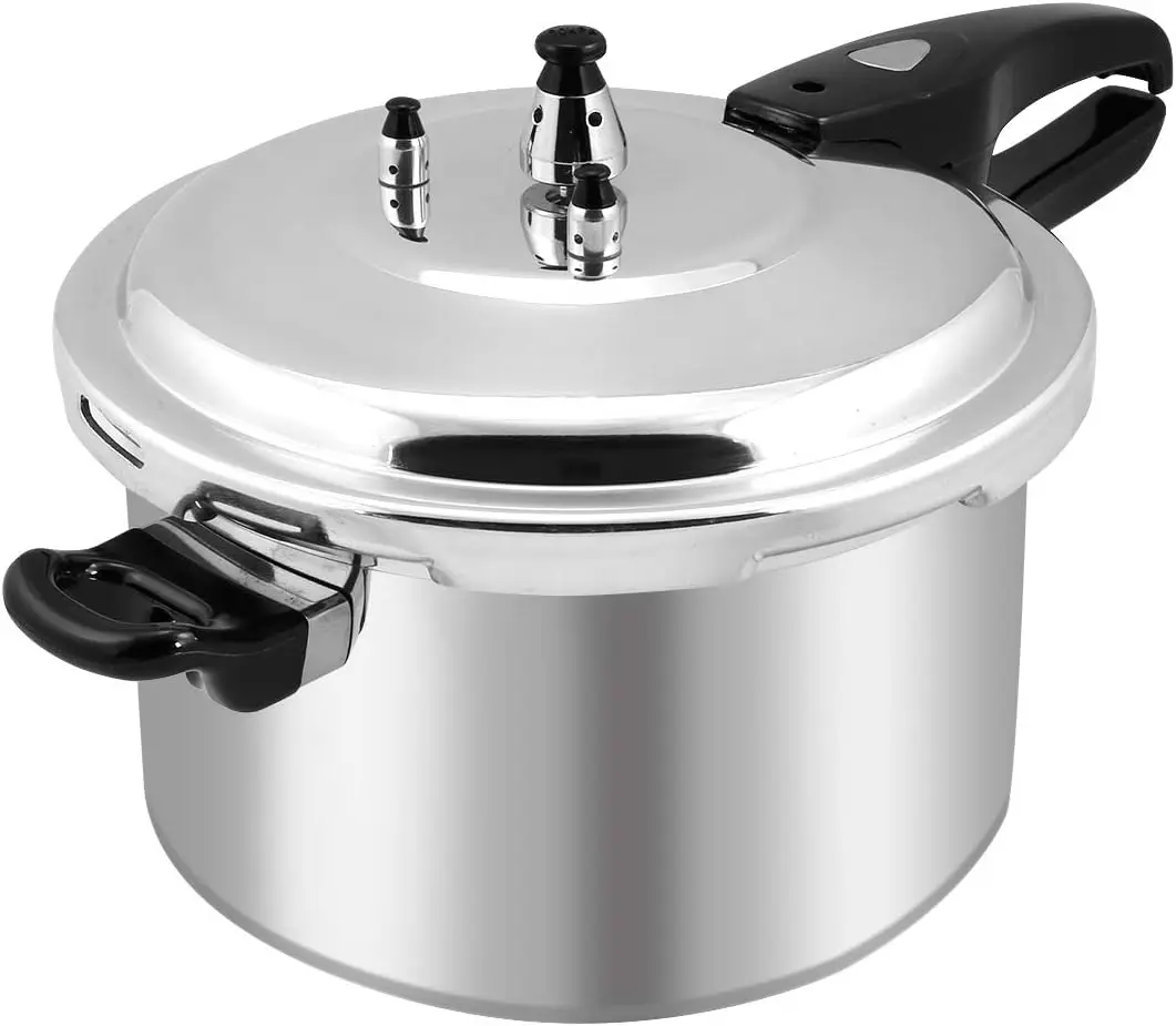 

8QT Pressure Canner & Cooker, Fast Cooking Pot with Locking System, Stove Top, Aluminum, 8 Quarts