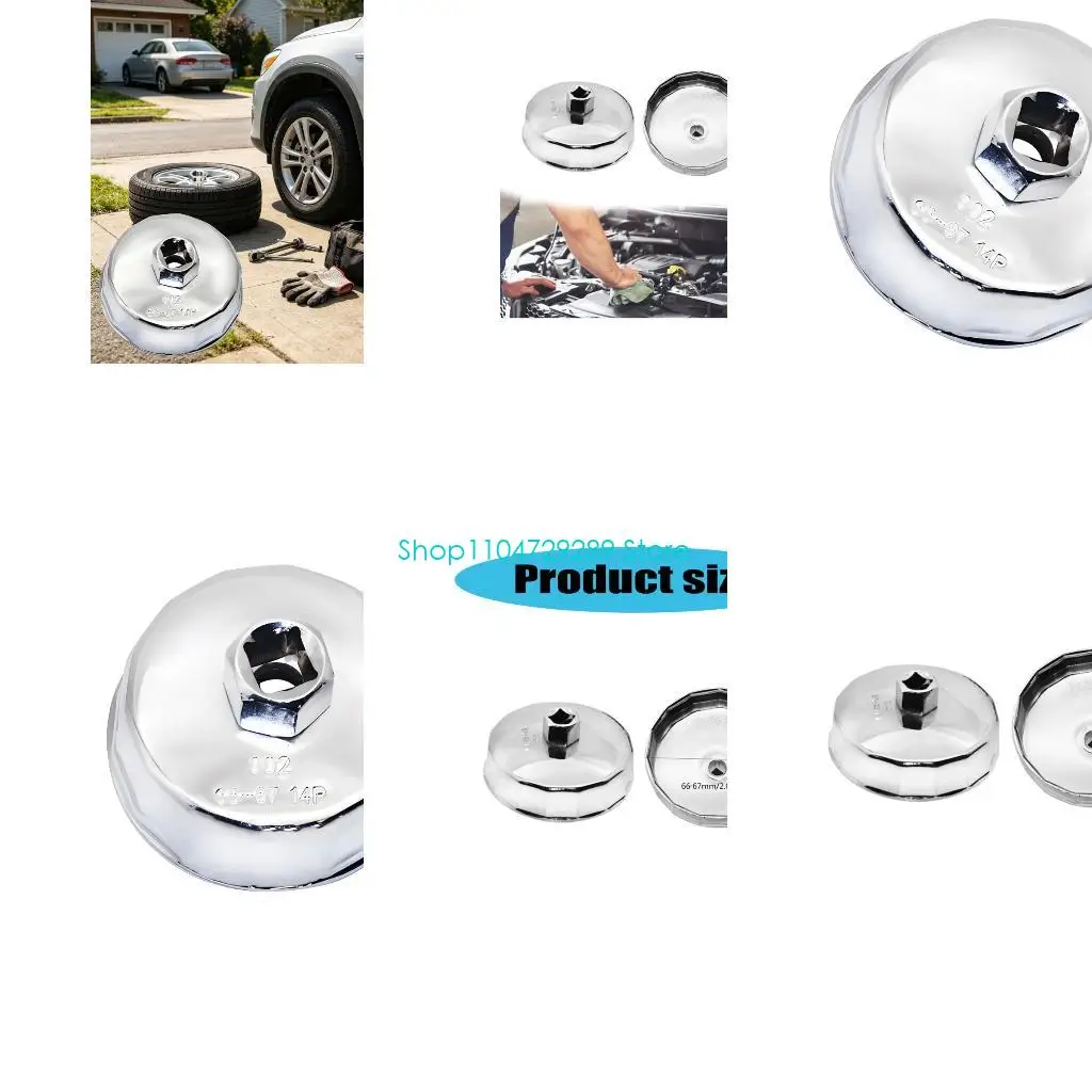 D8KE Cap Filter Cup Tool 66 67mm for Home Garage Oil Changes