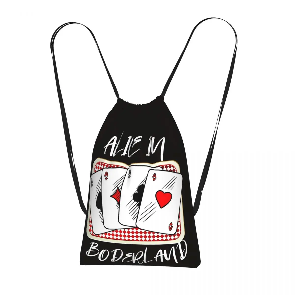 ALICE IN BORDERLAND Drawstring Backpack Sports Gym Bag Portable Travel Drawstring Bag for Men Women