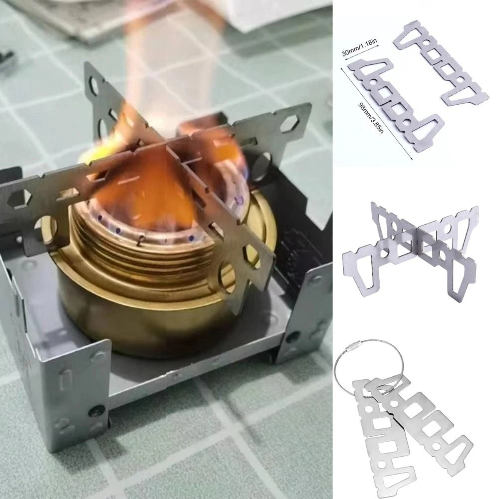 Universal Stainless Steel Alcohol Stove Rack Folding Ultralight Stove Cross Rack Portable Stove Cross Stand Picnic Cookware