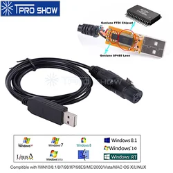 1M DMX To USB Converter Interface Adapter Cable Stage Lighting Effect PC Dmx Controller Dimmer USB DMX512 Signal Conversion Line