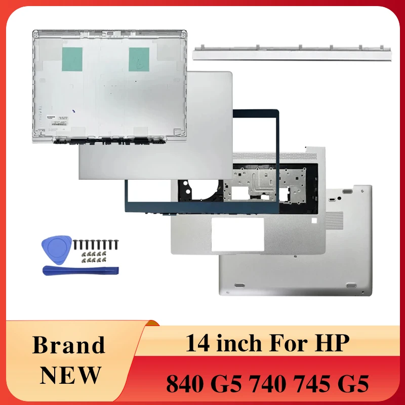 

Задняя крышка/передняя рамка/шарниры/подставка для рук/нижний корпус для ноутбуков HP EliteBook 840 740 745 G5, аксессуары для ноутбуков