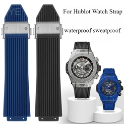 Breathable Skin Friendly Silicone Watchbands for Hublot Yubo Big Bang Classic Fusion Series Waterproof Sweatproof Strap 26x19mm