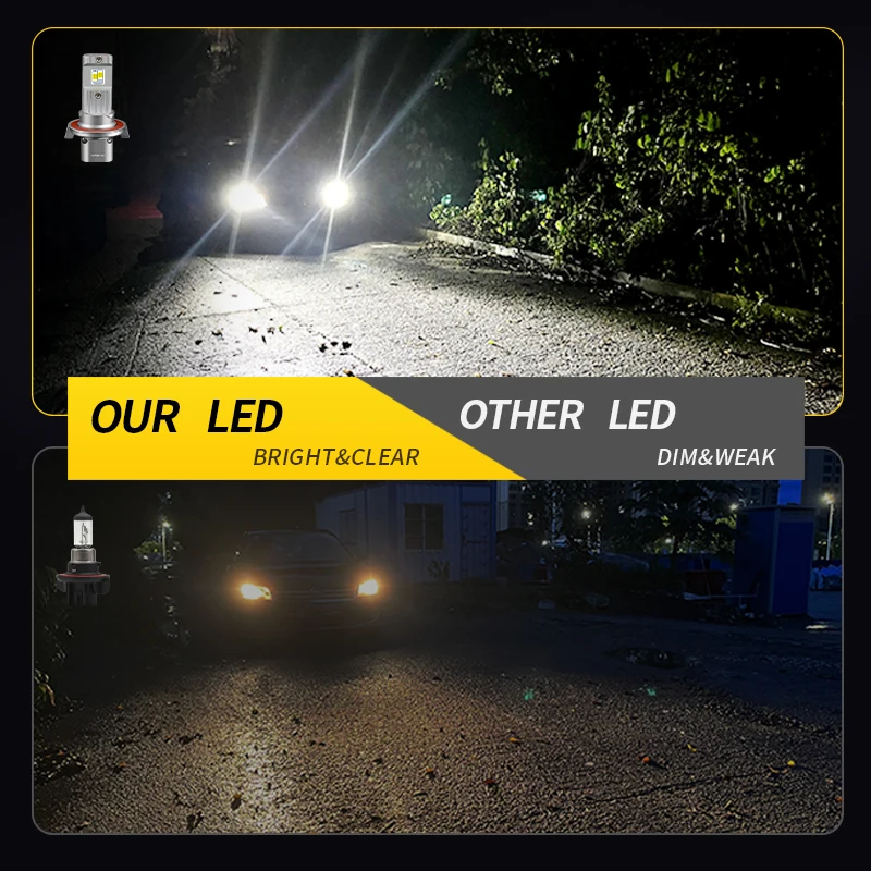 2 قطعة Led المصباح للسيارات 9008 H13 ل دودج نيترو 2010 2011 LED المصباح البسيطة 1:1 حجم 6000 كيلو الأبيض LED مصباح H13 مرحبا/لو شعاع #6