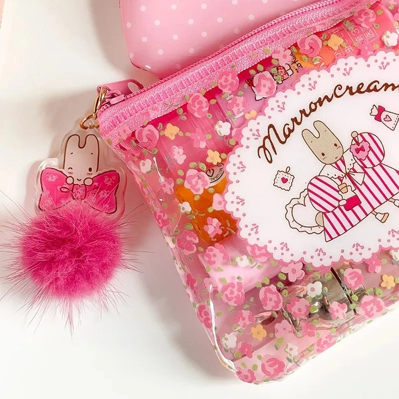 Sanrio Marron Cream Cute Cartoon PVC portamonete Kawaii periferiche borsa cosmetica Adorkable bella borsa portaoggetti decorazione zainetto