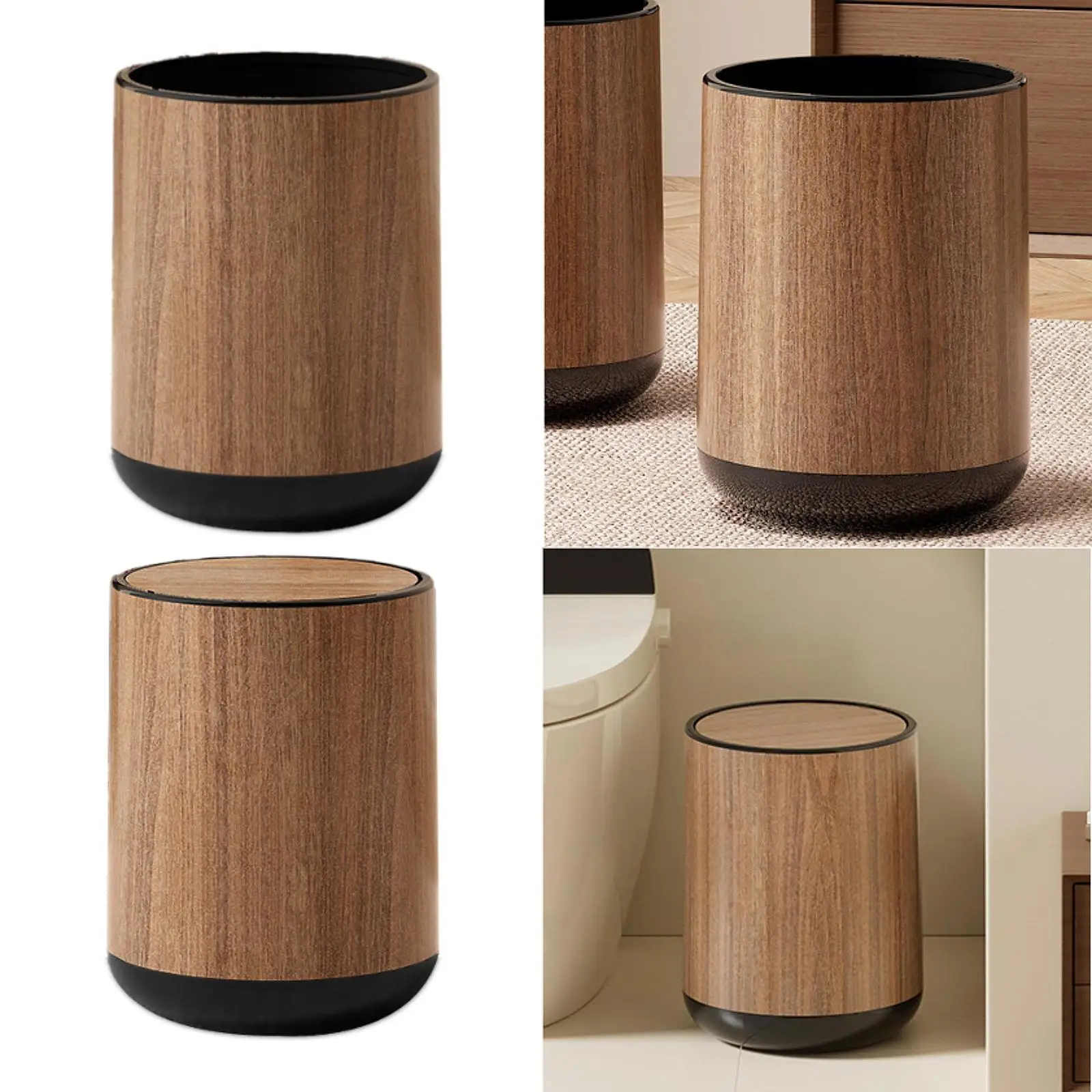 Waste Basket 15L Garbage Bin Nursery Container Bedroom Office Kitchen Indoor Outdoor Household Trash Can Garbage Can Paper Bin