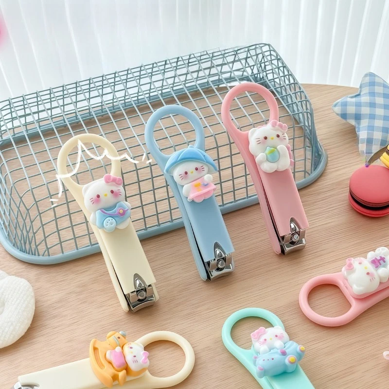 

Cute Cartoon Hello Kitty Nail Clipper Kawaii Anime KT Cat Portable Nail Art Cutter Household Nail Clippers Holiday Gifts