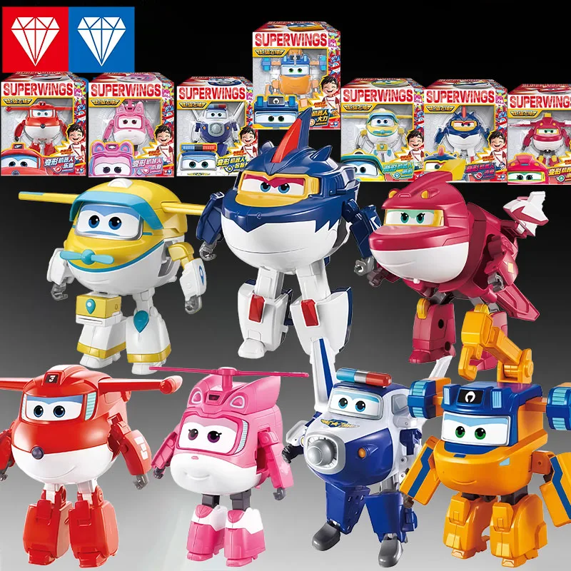 

AULDEY Original Super Wings Jett Xiao Ai Police Chief Dali Kuying Shaqi Xiao Sa Classic Hangar Wall of Transforming Robot