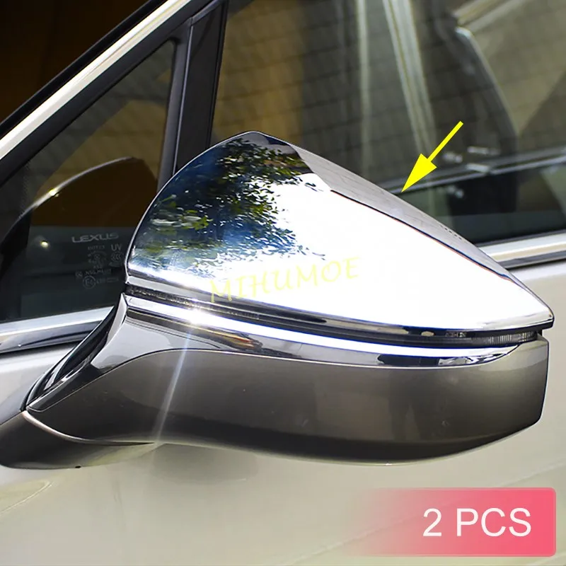 Chrome Side Rearview Mirror Cover Overlay For 2019-2022 Lexus UX ES LC LS 200 250h 250 350 300h 500 500h Accessories